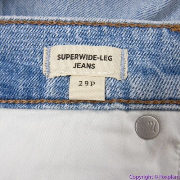 NEW Madewell Petite Superwide-Leg Jeans in Blaisdell Wash, 29P - Picture 16 of 16